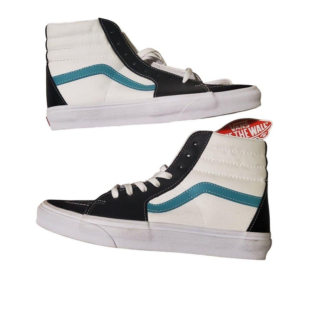 Vans Sk8-Hi Classic‎ Sport Sneaker Men's Size 9.5 Black/ White VN0A5JMJ93U nwob
